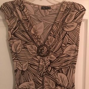 Brown & Tan Hi Lo Dress